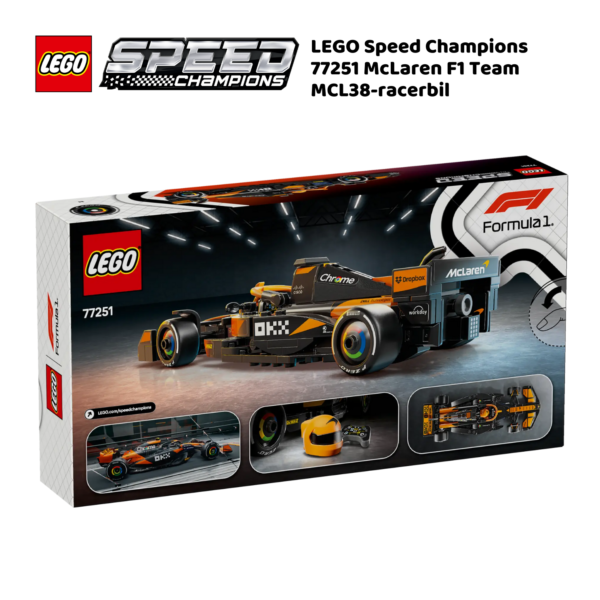 LEGO Speed Champions 77251 McLaren F1 Team MCL38-racerbil | LEGO byggesett for barn fra 10 år og oppover | gaver til barn 10 år og popover_2