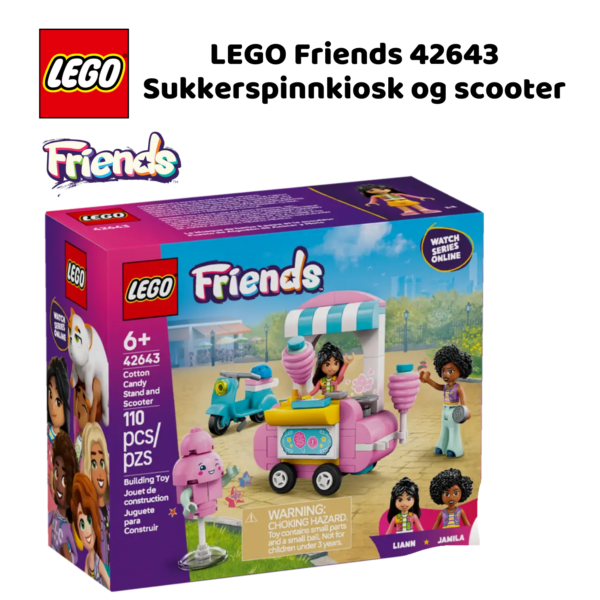 LEGO Friends 42643 Sukkerspinnkiosk og scooter | LEGO byggesett for barn fra 6 år og oppover | gaver til barn 6 år og popover_2