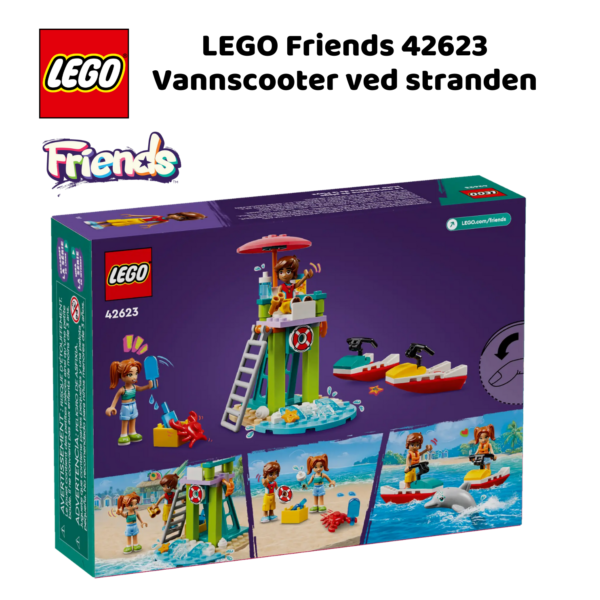 LEGO Friends 42623 Vannscooter ved stranden | LEGO byggesett for barn fra 5 år og oppover | gaver til barn 5 år og popover_2