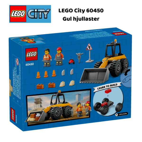 LEGO City 60450 Gul hjullaster | LEGO byggesett for barn fra 4 år og oppover | gaver til barn 4 år og popover_2