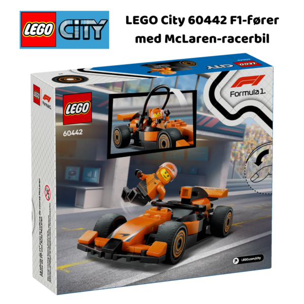 LEGO City 60442 F1-fører med McLaren-racerbil | LEGO byggesett for barn fra 6 år og oppover | gaver til barn 6 år og popover_2