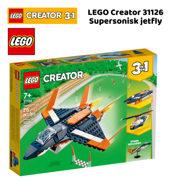 LEGO Creator 31126 Supersonisk jetfly | nye lego® sett og leker | offisielle lego®-leker | lego byggesett for barn 7-14 år_2