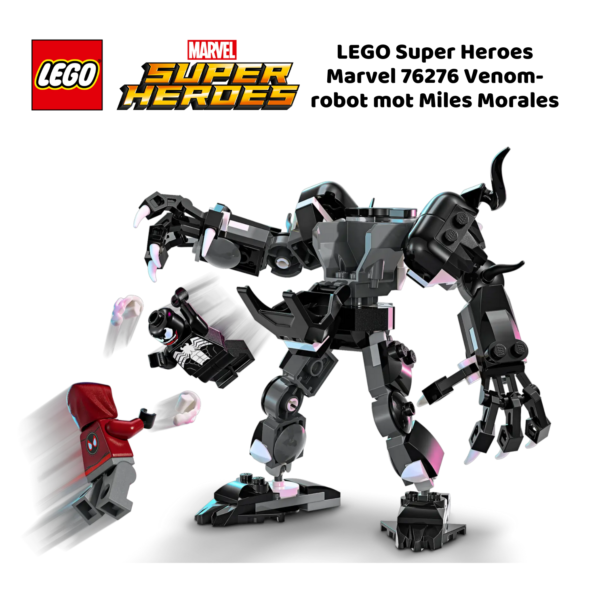 LEGO Super Heroes Marvel 76276 Venom-robot mot Miles Morales | LEGO byggesett for barn fra 6 år og oppover | gaver til barn 6 år og popover_3