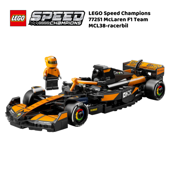 LEGO Speed Champions 77251 McLaren F1 Team MCL38-racerbil | LEGO byggesett for barn fra 10 år og oppover | gaver til barn 10 år og popover_3