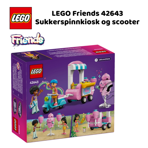 LEGO Friends 42643 Sukkerspinnkiosk og scooter | LEGO byggesett for barn fra 6 år og oppover | gaver til barn 6 år og popover_3