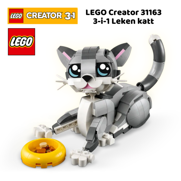 LEGO Creator 31163 3-i-1 Leken katt | LEGO byggesett for barn fra 8 år og oppover | gaver til barn 8 år og popover_3