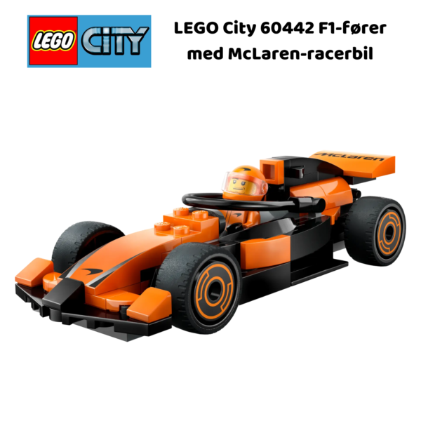 LEGO City 60442 F1-fører med McLaren-racerbil | LEGO byggesett for barn fra 6 år og oppover | gaver til barn 6 år og popover_3