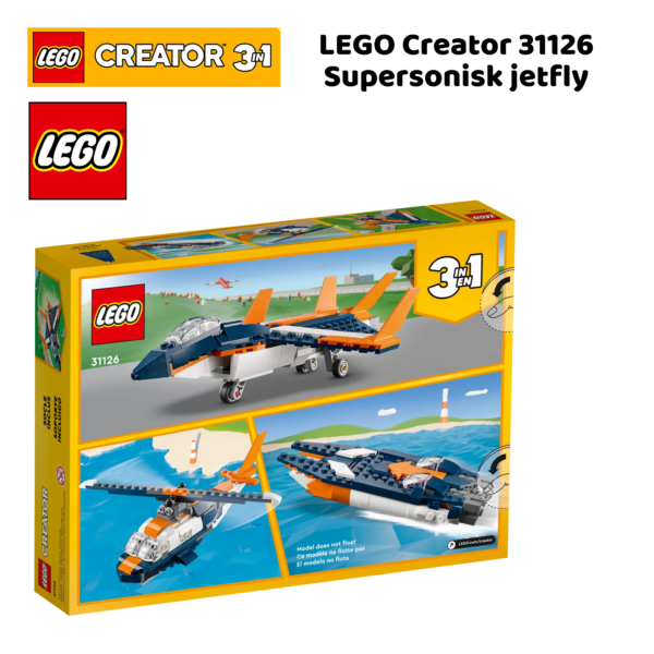 LEGO Creator 31126 Supersonisk jetfly | nye lego® sett og leker | offisielle lego®-leker | lego byggesett for barn 7-14 år_3