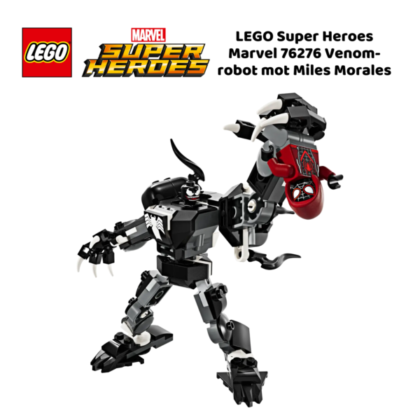 LEGO Super Heroes Marvel 76276 Venom-robot mot Miles Morales | LEGO byggesett for barn fra 6 år og oppover | gaver til barn 6 år og popover_4