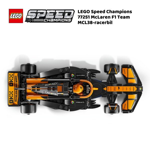 LEGO Speed Champions 77251 McLaren F1 Team MCL38-racerbil | LEGO byggesett for barn fra 10 år og oppover | gaver til barn 10 år og popover_4