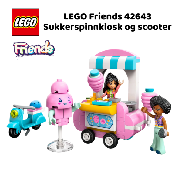 LEGO Friends 42643 Sukkerspinnkiosk og scooter | LEGO byggesett for barn fra 6 år og oppover | gaver til barn 6 år og popover_4