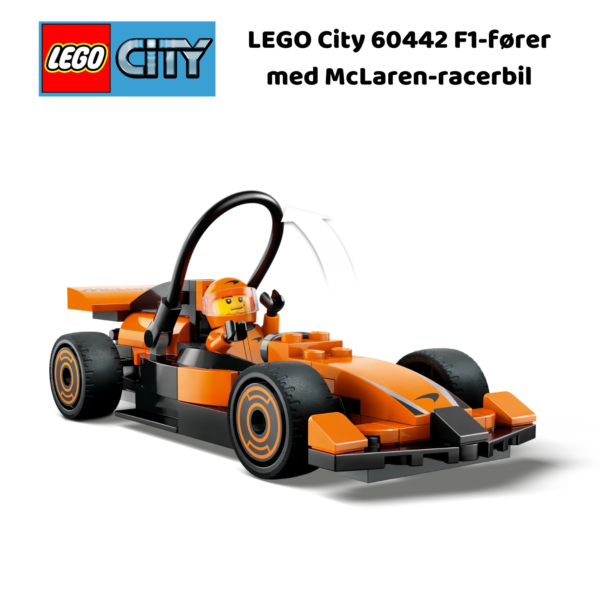 LEGO City 60442 F1-fører med McLaren-racerbil | LEGO byggesett for barn fra 6 år og oppover | gaver til barn 6 år og popover_4