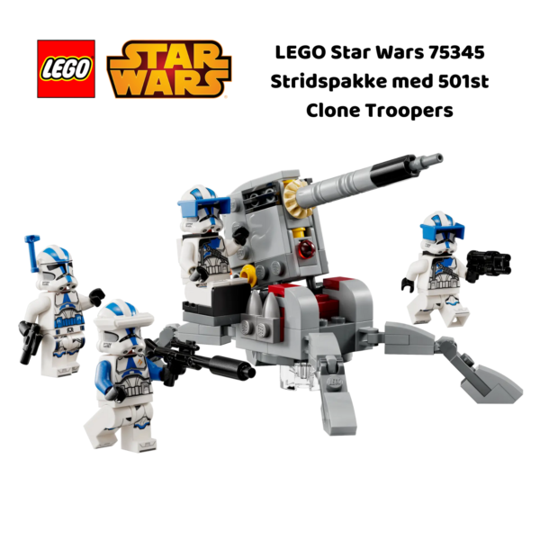 LEGO Star Wars 75345 Stridspakke med 501st Clone Troopers | LEGO byggesett for barn fra 6 år og oppover | gaver til barn 6 år og popover_5