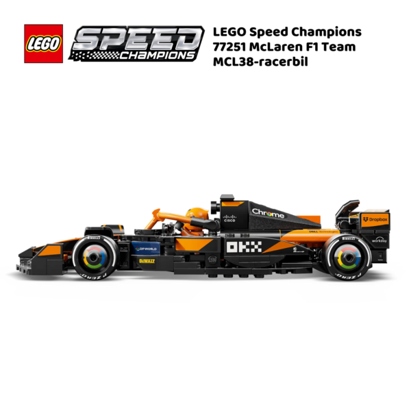 LEGO Speed Champions 77251 McLaren F1 Team MCL38-racerbil | LEGO byggesett for barn fra 10 år og oppover | gaver til barn 10 år og popover_5
