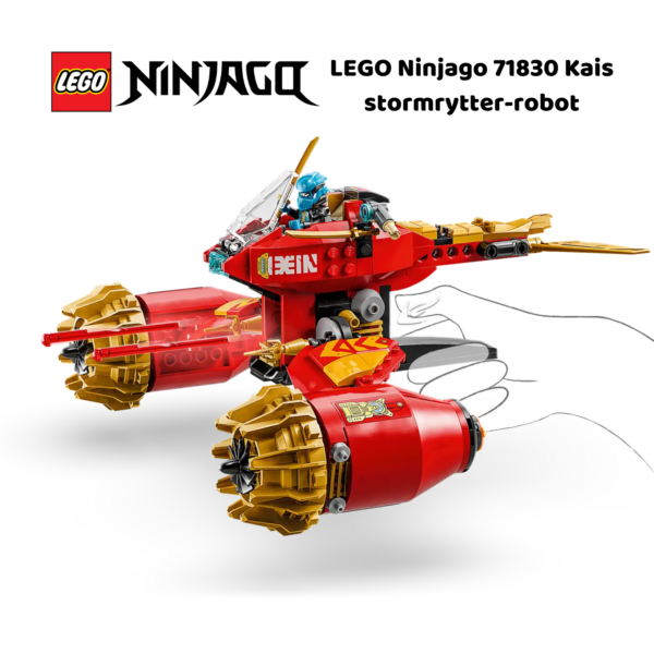 LEGO Ninjago 71830 Kais stormrytter-robot | LEGO byggesett for barn fra 7 år og oppover | gaver til barn 7 år og popover_5
