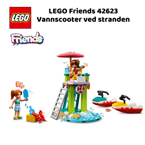 LEGO Friends 42623 Vannscooter ved stranden | LEGO byggesett for barn fra 5 år og oppover | gaver til barn 5 år og popover_5