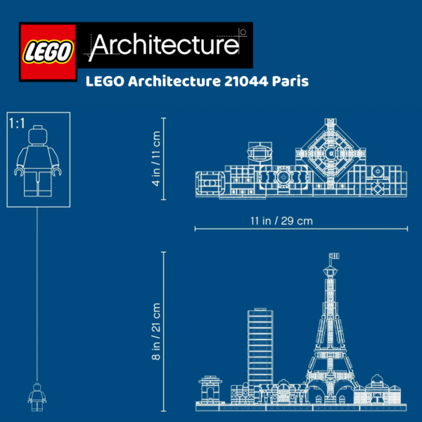 LEGO Architecture 21044 Paris | LEGO byggesett for barn fra 12 år og oppover | gaver til barn 12 år og popover_5