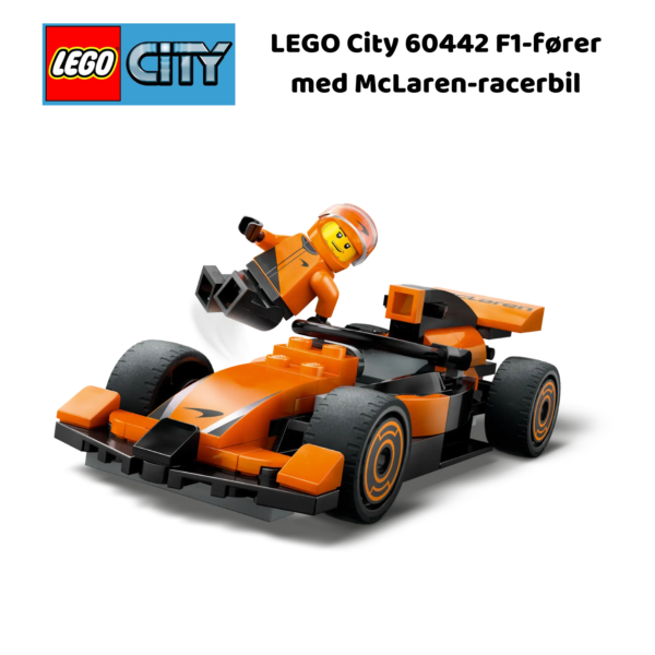LEGO City 60442 F1-fører med McLaren-racerbil | LEGO byggesett for barn fra 6 år og oppover | gaver til barn 6 år og popover_5