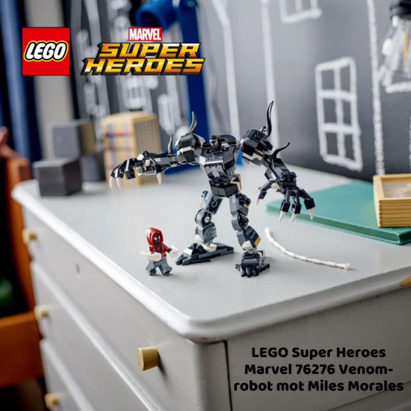 LEGO Super Heroes Marvel 76276 Venom-robot mot Miles Morales | LEGO byggesett for barn fra 6 år og oppover | gaver til barn 6 år og popover_6