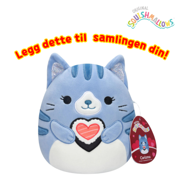 Squishmallows Carizma the Tabby Cat | Squishmallows 19 cm (8-tommer) | Plysj samleobjekt myk og squishy ost utstoppet dyreleke – legg til troppen din – gave til barn, jenter og gutter_7