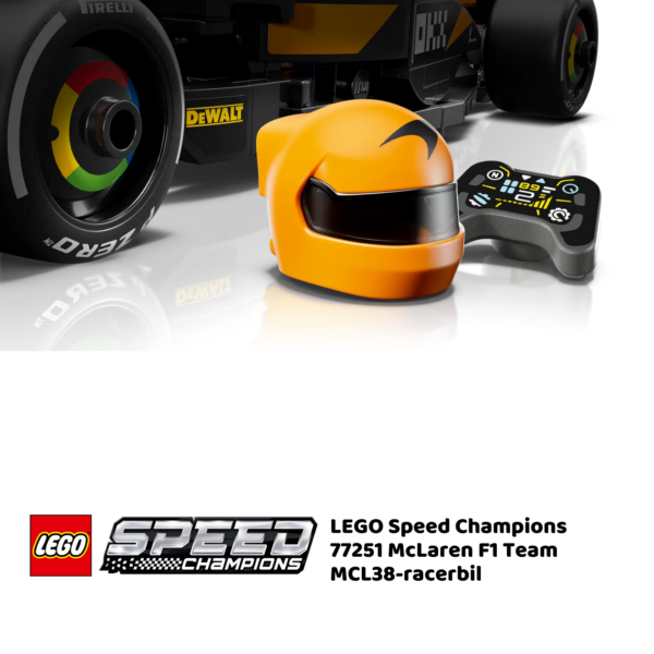 LEGO Speed Champions 77251 McLaren F1 Team MCL38-racerbil | LEGO byggesett for barn fra 10 år og oppover | gaver til barn 10 år og popover_7