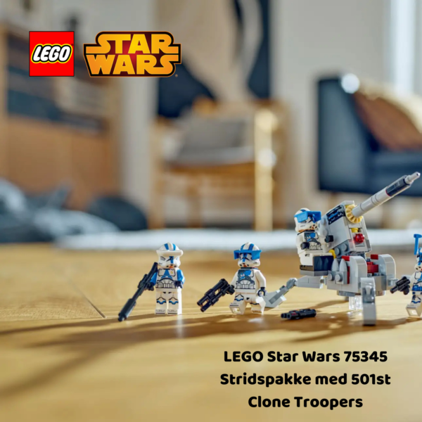 LEGO Star Wars 75345 Stridspakke med 501st Clone Troopers | LEGO byggesett for barn fra 6 år og oppover | gaver til barn 6 år og popover_8
