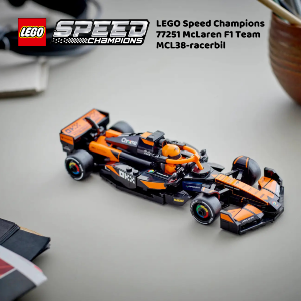 LEGO Speed Champions 77251 McLaren F1 Team MCL38-racerbil | LEGO byggesett for barn fra 10 år og oppover | gaver til barn 10 år og popover_9