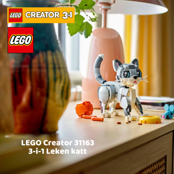 LEGO Creator 31163 3-i-1 Leken katt | LEGO byggesett for barn fra 8 år og oppover | gaver til barn 8 år og popover_9
