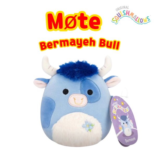 Squishmallows 19cm Bermayeh Bull | Squishmallows 19 cm (8-tommer) | Plysj samleobjekt myk og squishy utstoppet dyreleke – legg til troppen din – gave til barn, jenter og gutter_1