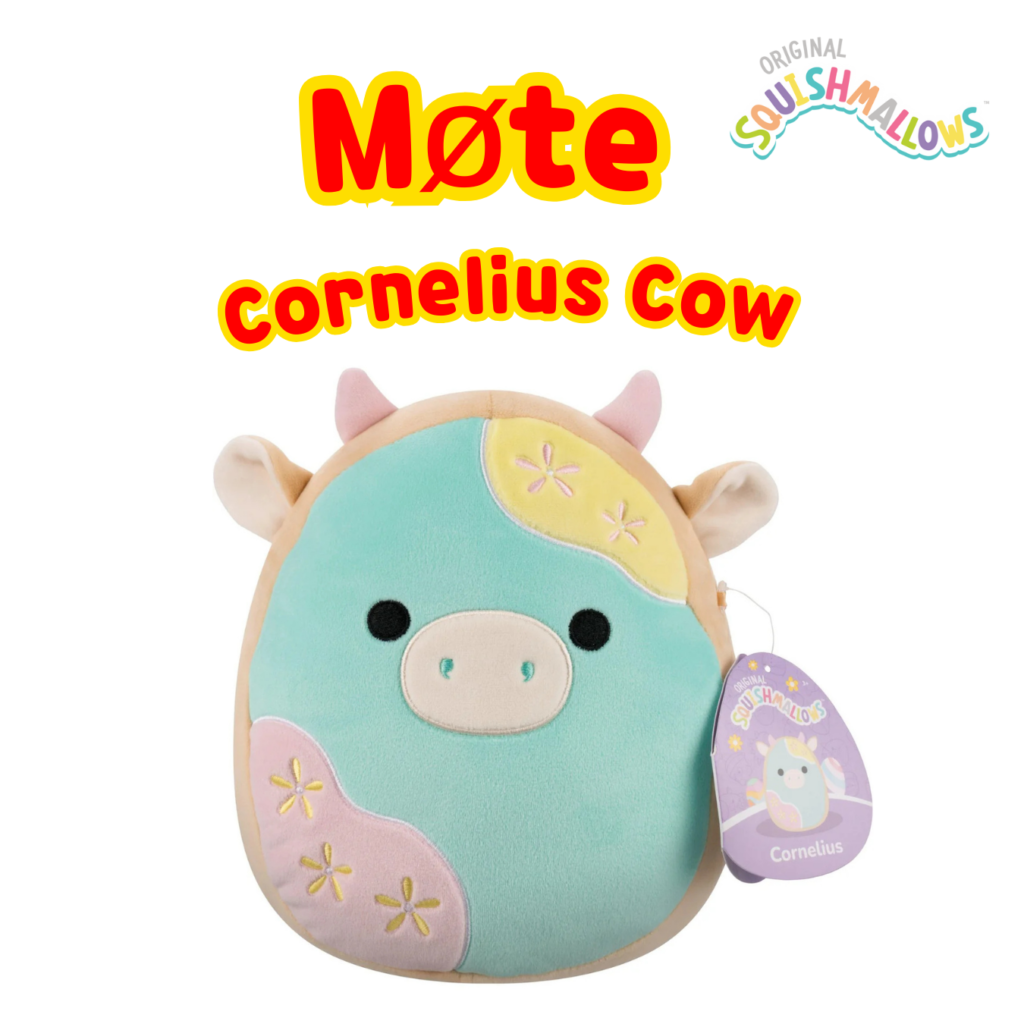 Squishmallows 19cm Cornelius Cow | Squishmallows 19 cm (8-tommer) | Plysj samleobjekt myk og squishy utstoppet dyreleke – legg til troppen din – gave til barn, jenter og gutter