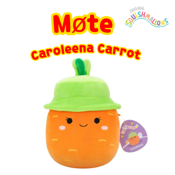 Squishmallows 19cm Caroleena Carrot | Squishmallows 19cm (8-tommer) | Plysj samleobjekt myk og squishy utstoppet dyreleke – legg til troppen din – gave til barn, jenter og gutter_1