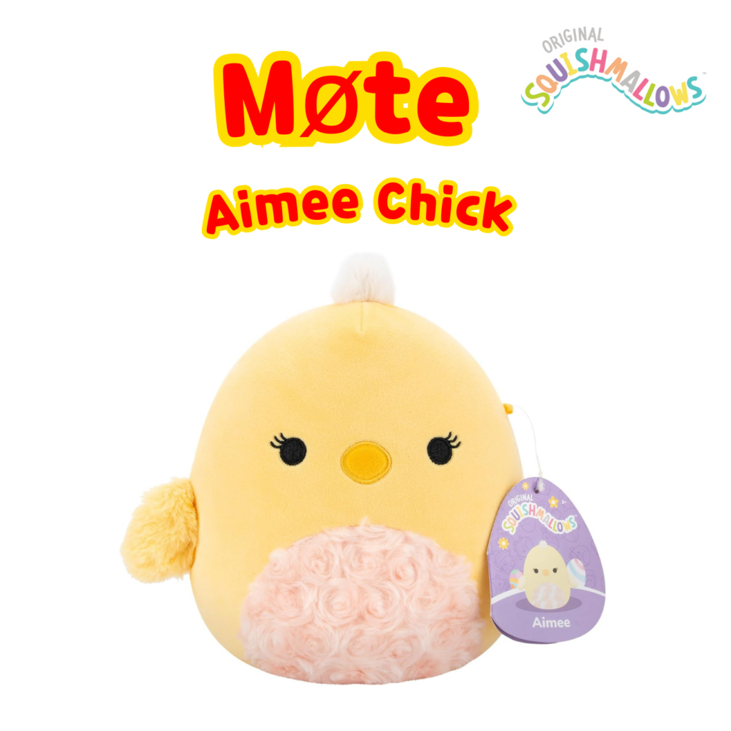 Squishmallows 19cm Aimee Chick | Squishmallows 19cm (8-tommer) | Plysj samleobjekt myk og squishy utstoppet dyreleke – legg til troppen din – gave til barn, jenter og gutter