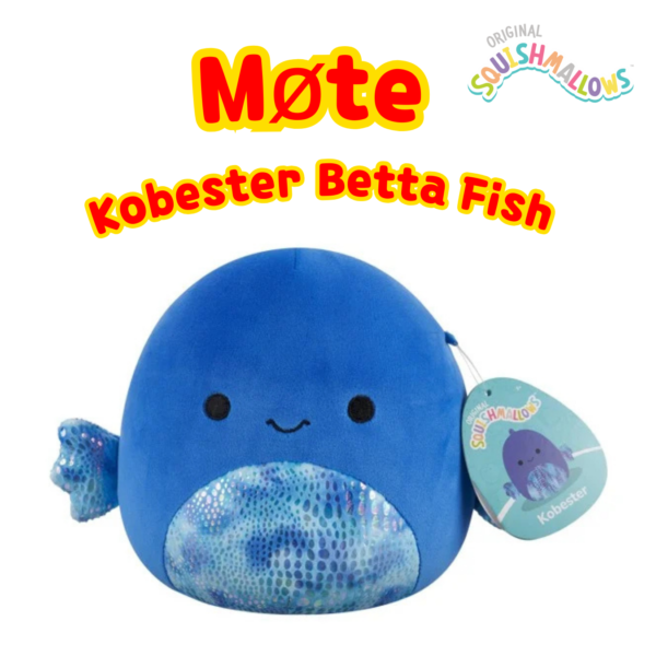 Squishmallows 19cm Kobester Betta Fish | Squishmallows 19cm (8-tommer) | Plysj samleobjekt myk og squishy utstoppet dyreleke – legg til troppen din – gave til barn, jenter og gutter_1