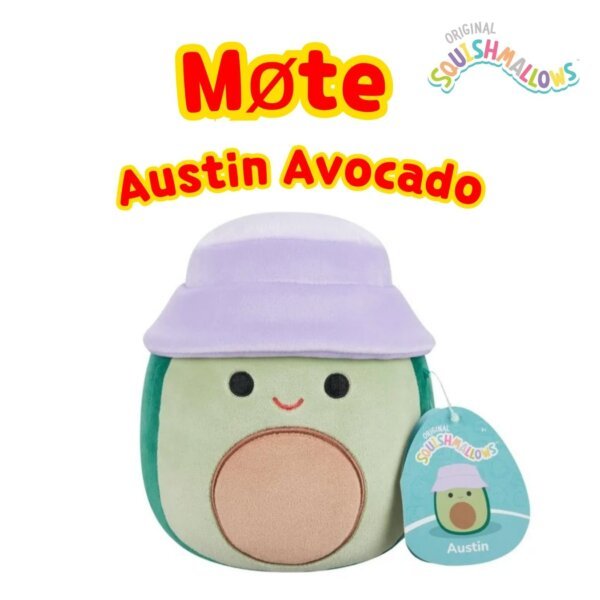 Squishmallows 19cm Austin Avocado | Squishmallows 19cm (8-tommer) | Plysj samleobjekt myk og squishy utstoppet dyreleke – legg til troppen din – gave til barn, jenter og gutter_1