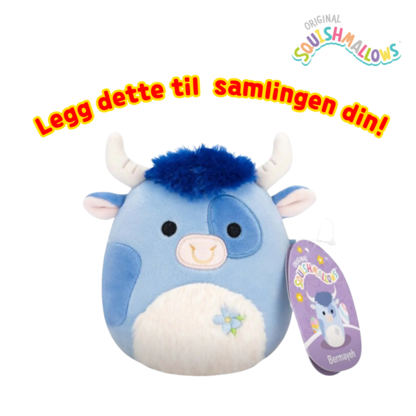 Squishmallows 19cm Bermayeh Bull | Squishmallows 19 cm (8-tommer) | Plysj samleobjekt myk og squishy utstoppet dyreleke – legg til troppen din – gave til barn, jenter og gutter_2