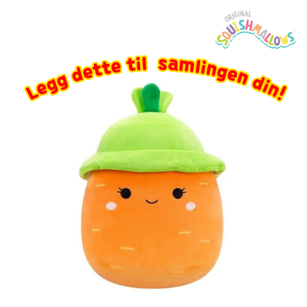 Squishmallows 19cm Caroleena Carrot | Squishmallows 19cm (8-tommer) | Plysj samleobjekt myk og squishy utstoppet dyreleke – legg til troppen din – gave til barn, jenter og gutter_4