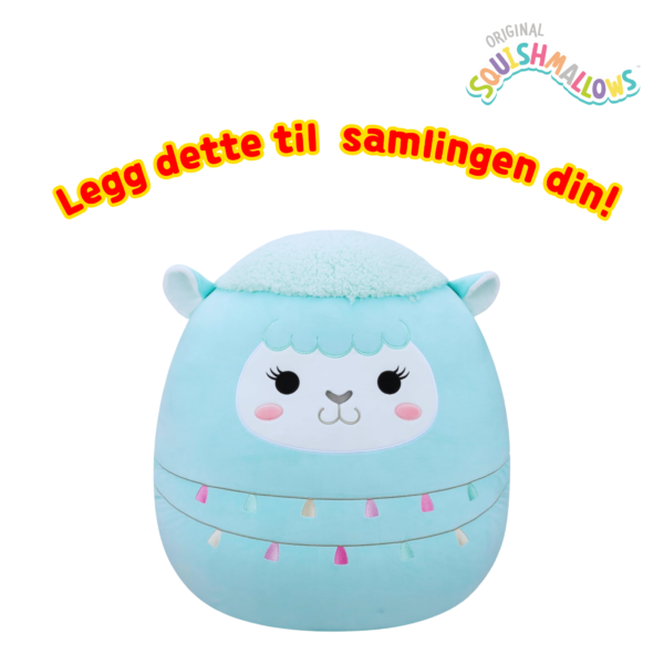 Squishmallows 19cm Lorna Llama | Squishmallows 19 cm (8-tommer) | Plysj samleobjekt myk og squishy utstoppet dyreleke – legg til troppen din – gave til barn, jenter og gutter_5