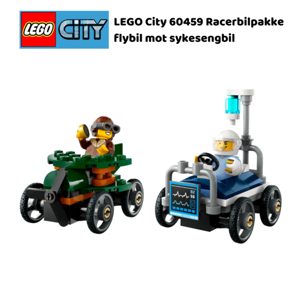 LEGO City 60459 Racerbilpakke flybil mot sykesengbil _3