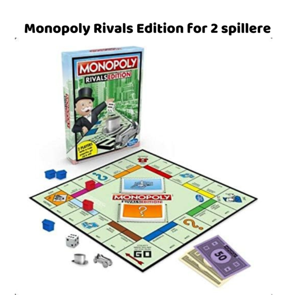 Monopoly Rivals Edition for 2 spillere | Brettspill for barn, voksne, familie_1