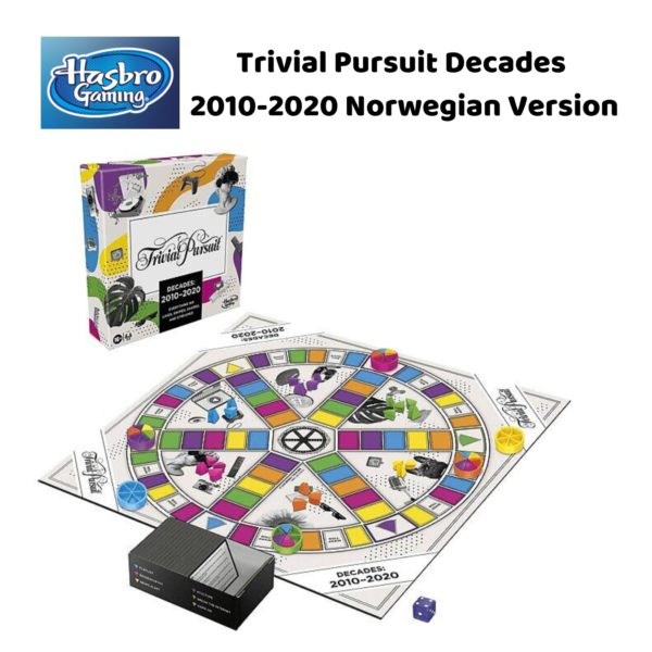 Spill Trivial Pursuit Decades 2010-2020 Norsk Versjon | Brettspill for barn, voksne, familie_1