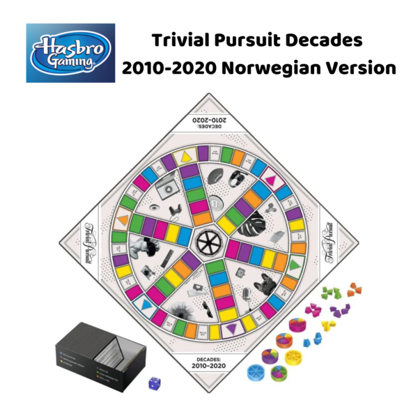 Spill Trivial Pursuit Decades 2010-2020 Norsk Versjon | Brettspill for barn, voksne, familie_2