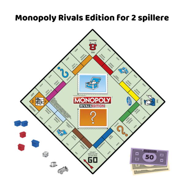Monopoly Rivals Edition for 2 spillere | Brettspill for barn, voksne, familie_3