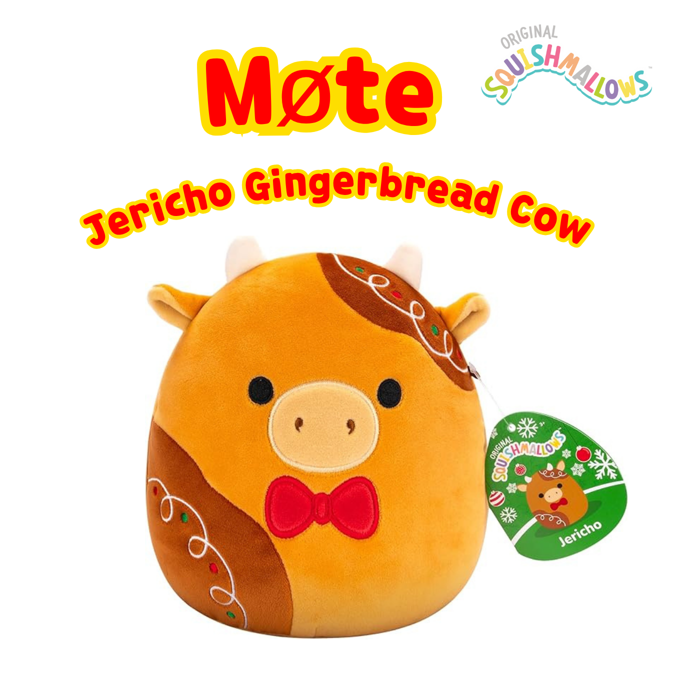 Jericho Gingerbread Cow Squishmallows 19 cm | Squishmallows 19cm (8-tommer)_1