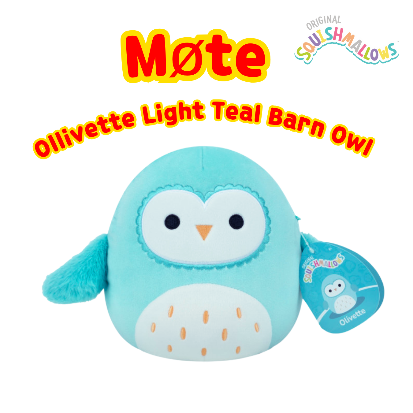 Squishmallows 19cm Ollivette | Julegaveleker til barn, jenter, gutter og tenåringer | Perfekt julegave 2025 | Julegave til barn | Julekolleksjon