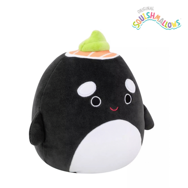 Kai the Black Sushi Orca Whale Squishmallows 19 cm | Squishmallows 19cm (8-tommer)_2