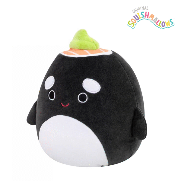Kai the Black Sushi Orca Whale Squishmallows 19 cm | Squishmallows 19cm (8-tommer)_3