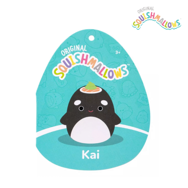 Kai the Black Sushi Orca Whale Squishmallows 19 cm | Squishmallows 19cm (8-tommer)_7