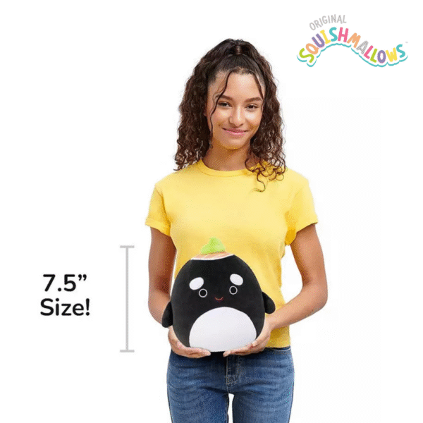 Kai the Black Sushi Orca Whale Squishmallows 19 cm | Squishmallows 19cm (8-tommer)_8
