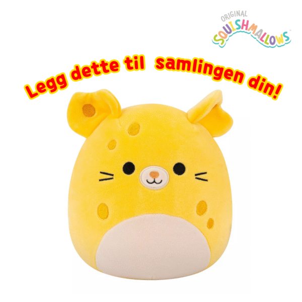 Amelia Cheese Mouse Squishmallows 19 cm | Squishmallows 19cm (8-tommer)_9