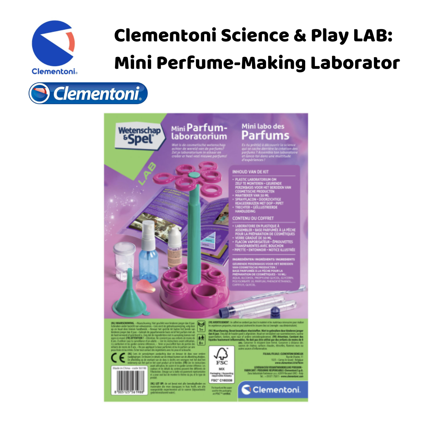 Clementoni Science & Play LAB: Mini Perfume-Making Laboratory | Pedagogisk gave til barn og tenåringer, jenter og gutter 2 Clementoni Science & Play LAB: Mini Perfume-Making Laboratory | Pedagogisk gave til barn og tenåringer, jenter og gutter